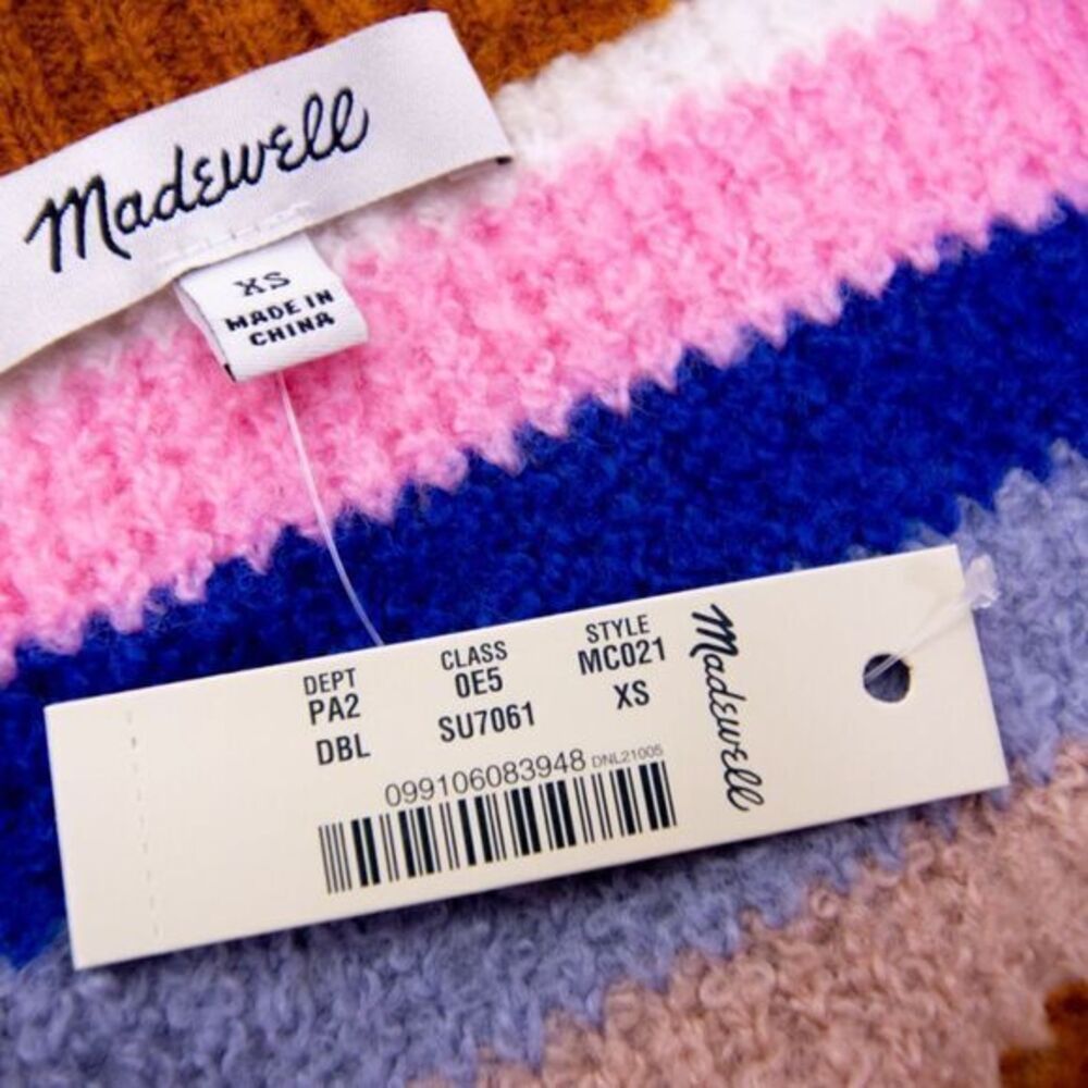 NEW Madewell‎ Striped Springview Cardigan Sweater. Size XS - Picture 9 of 16
